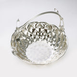 Silver Plated Basket With Crystal Handle