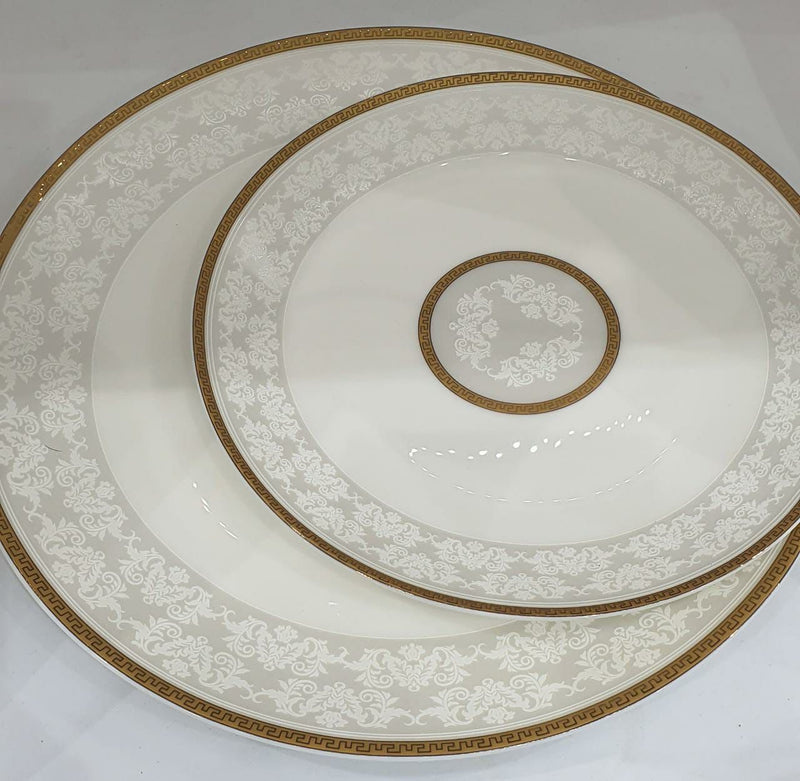 Gold Edge Glazed Dinner Set